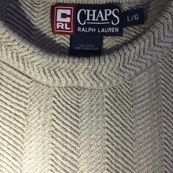 Chaps Ralph Lauren Herringbone Crewneck Sweater - Picture 3 of 7